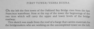 Bay Bridge First Tower/Yerba Buena text